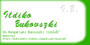 ildiko bukovszki business card